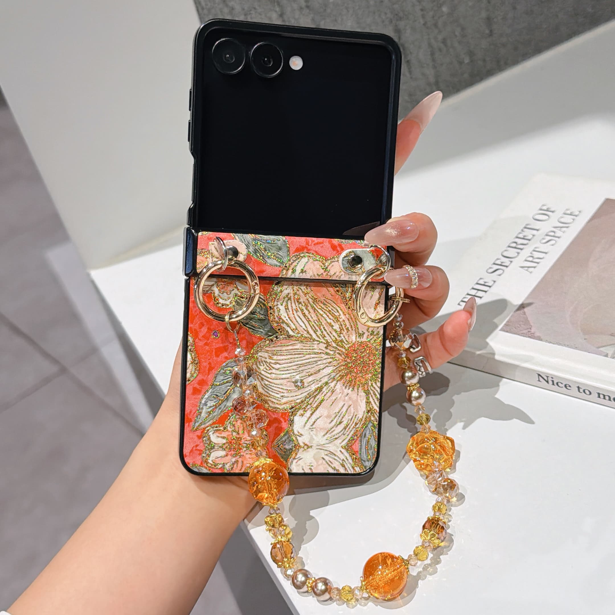 Phone Cases With Loop - Hinge Protection PU Leather Cover &
