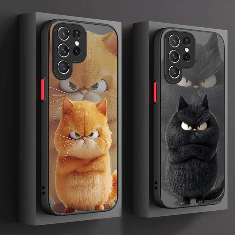 Phone Cases Samsung - Angry Cat Couple Style Case for