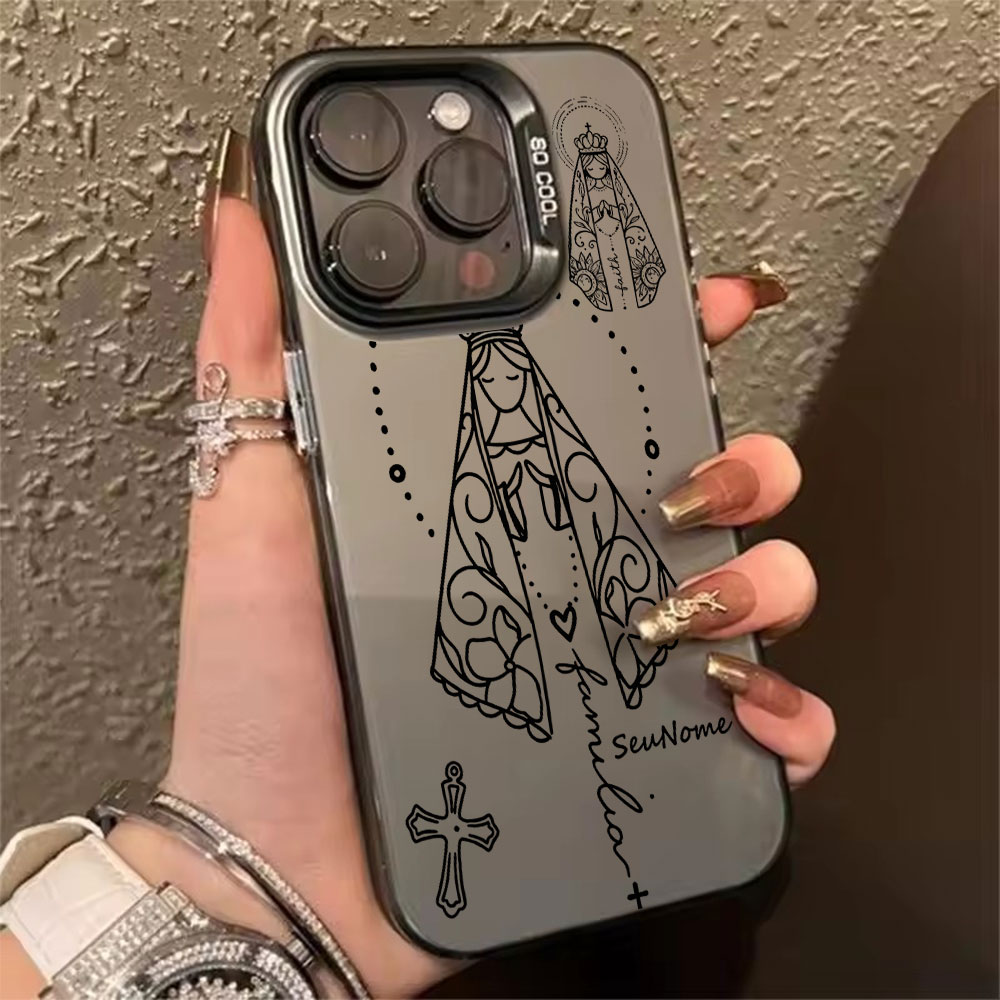 Phone Cases For Iphone 17 - Minimalist Lines Catholic Phone Case For