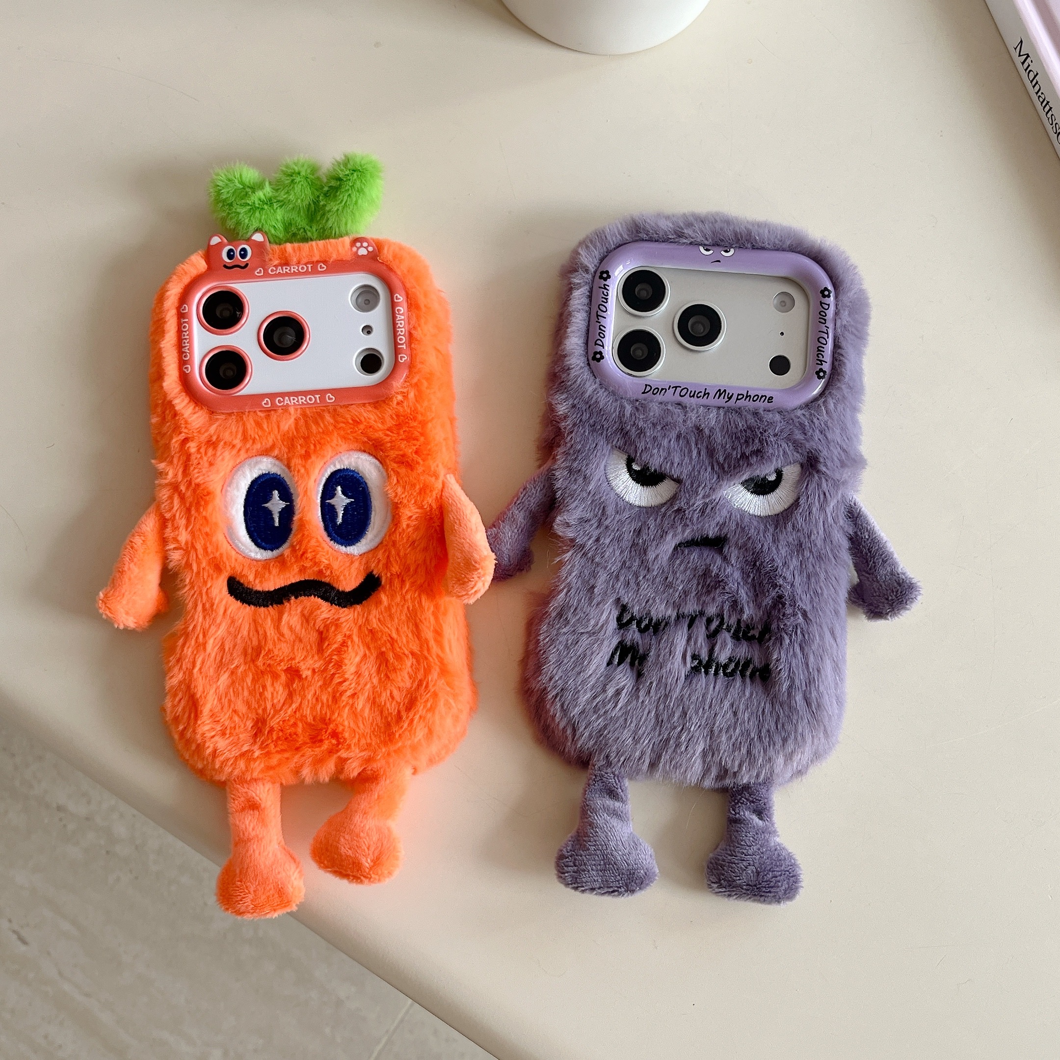 Phone Cases For Iphone 17 - Cute Plush Phone Case with Quirky