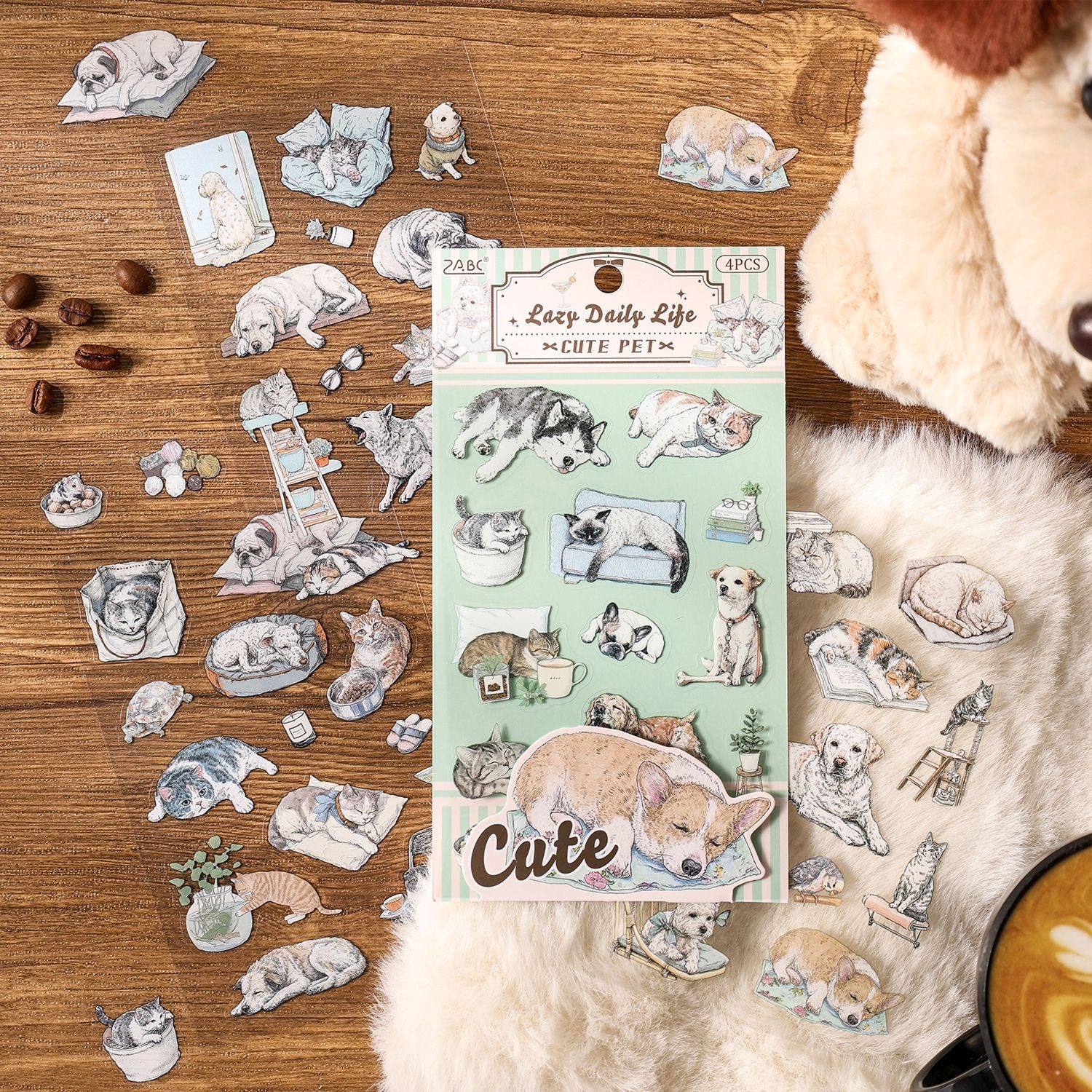 Phone Cases Kids - 4 Sheets Puppy PET Waterproof Sticker