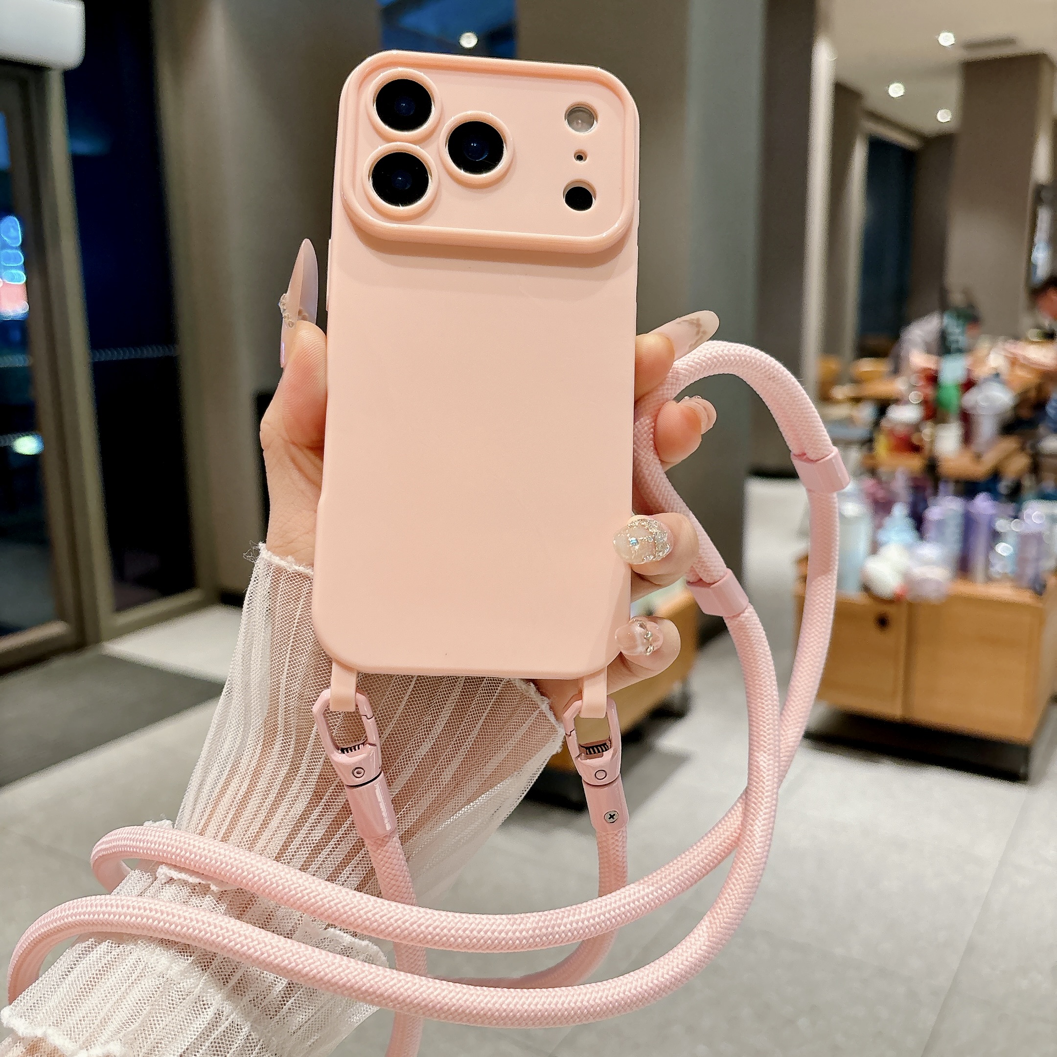 Phone Cases With Loop - Multicolored Silicone Crossbody Lanyard Phone Case