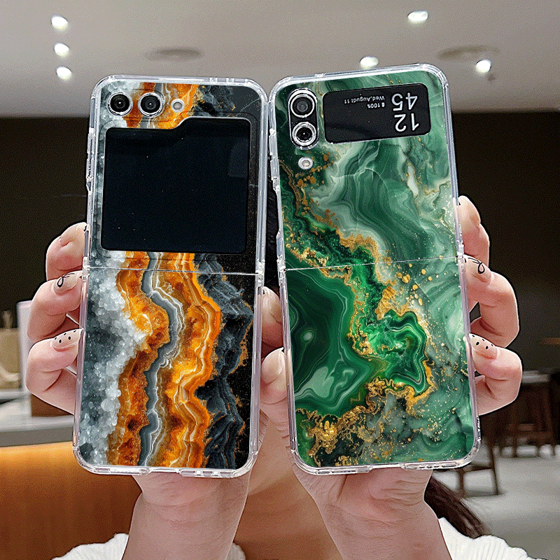 Phone Cases Drawing - Artistic Colorful Marble Texture Pattern Clear