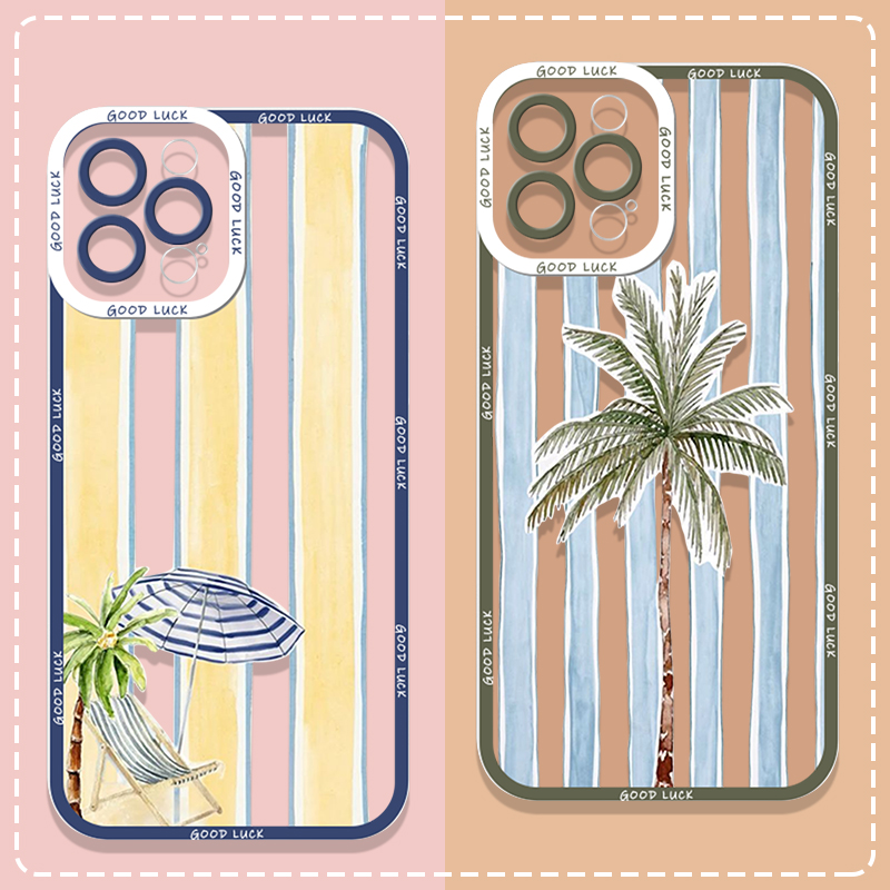 Summer Palm Coconut Tree Strip - Phone Cases Clear review and price