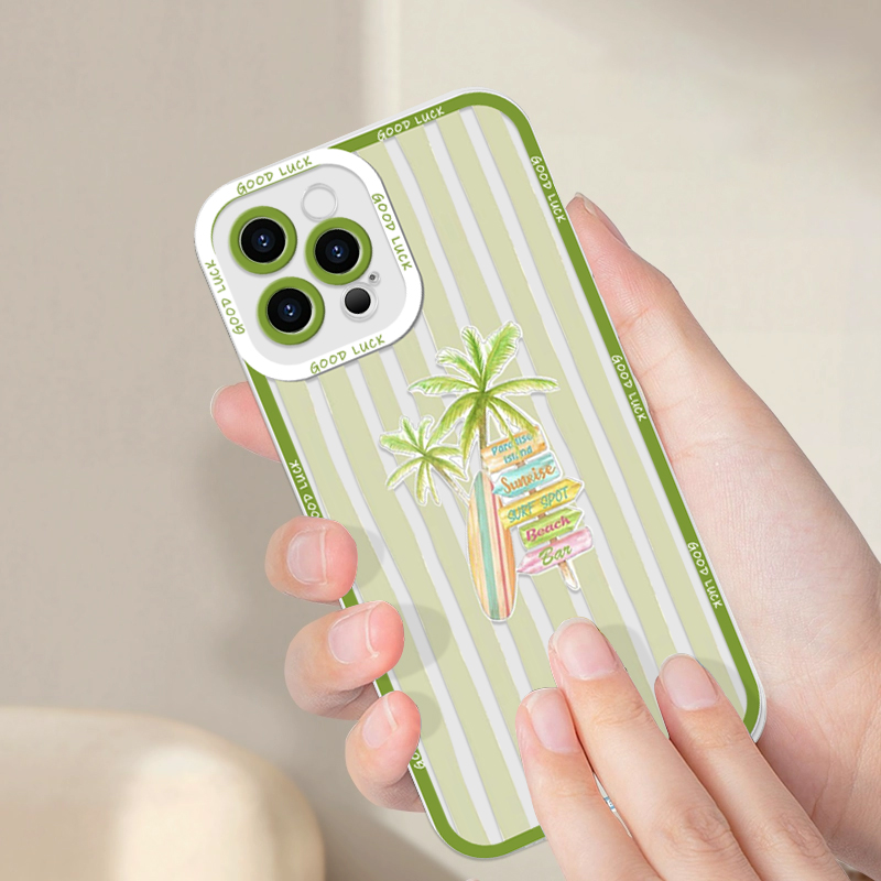 Summer Palm Coconut Tree Strip - Phone Cases Clear review and price
