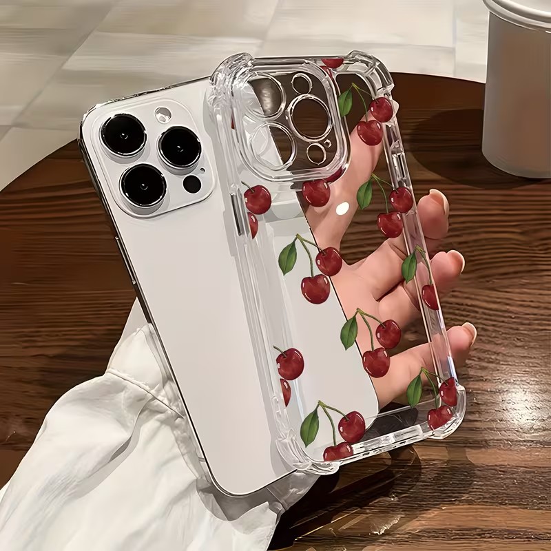 Cute Cherry Four Corner Anti D - Phone Cases Drop Proof review and price