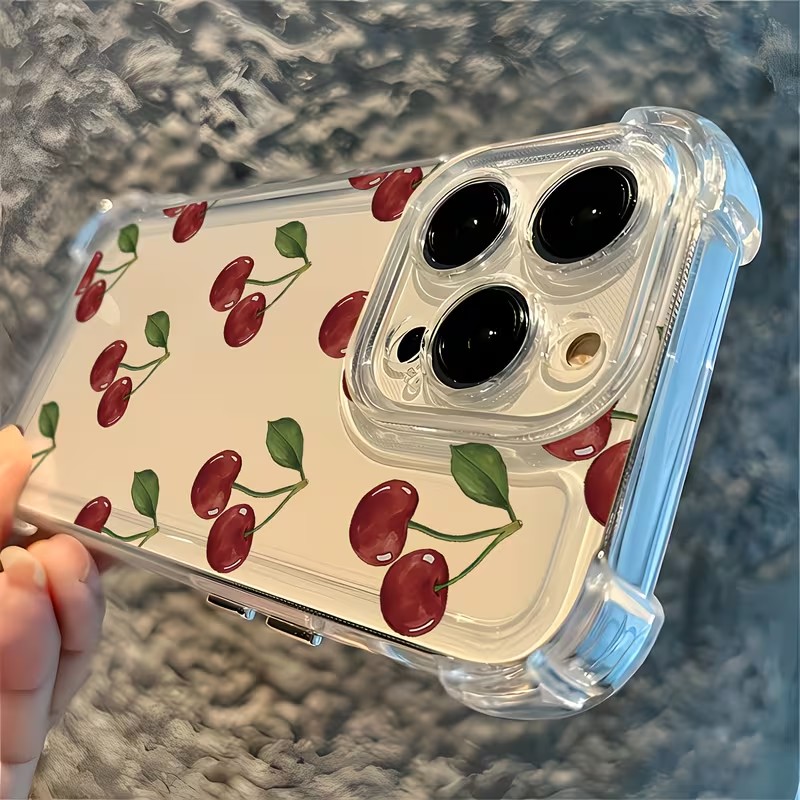 Cute Cherry Four Corner Anti D - Phone Cases Drop Proof review and price