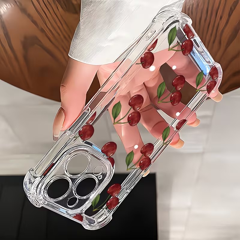 Cute Cherry Four Corner Anti D - Phone Cases Drop Proof review and price