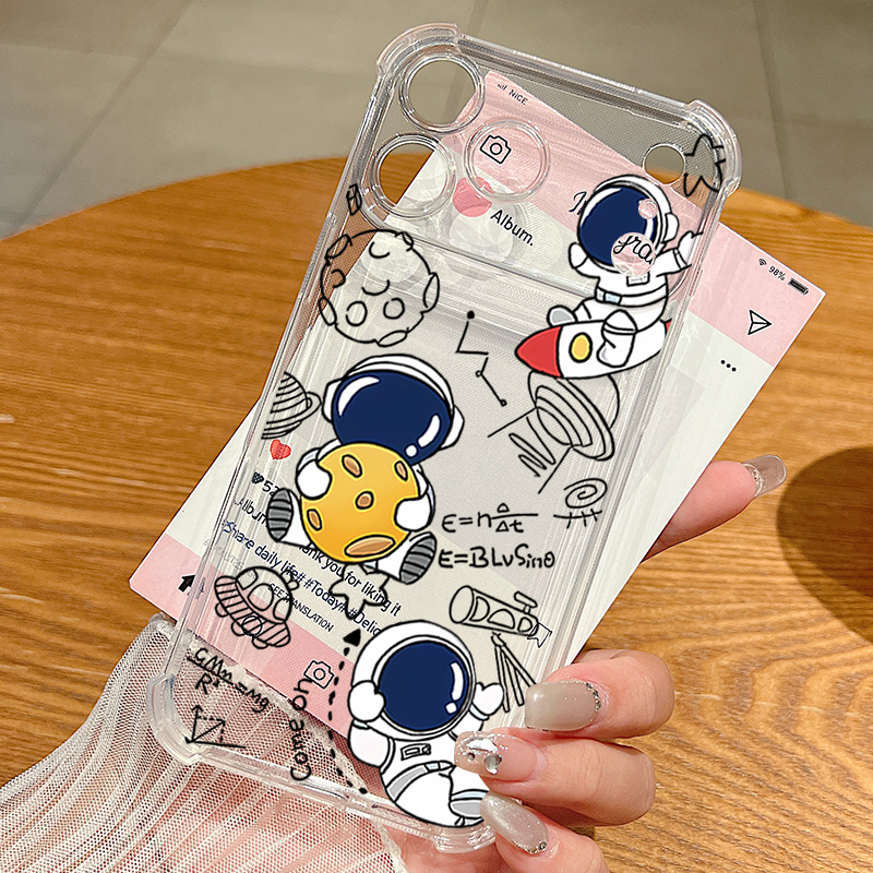 Card Slot Pocket Phone Case Fo - Phone Cases Clear review and price