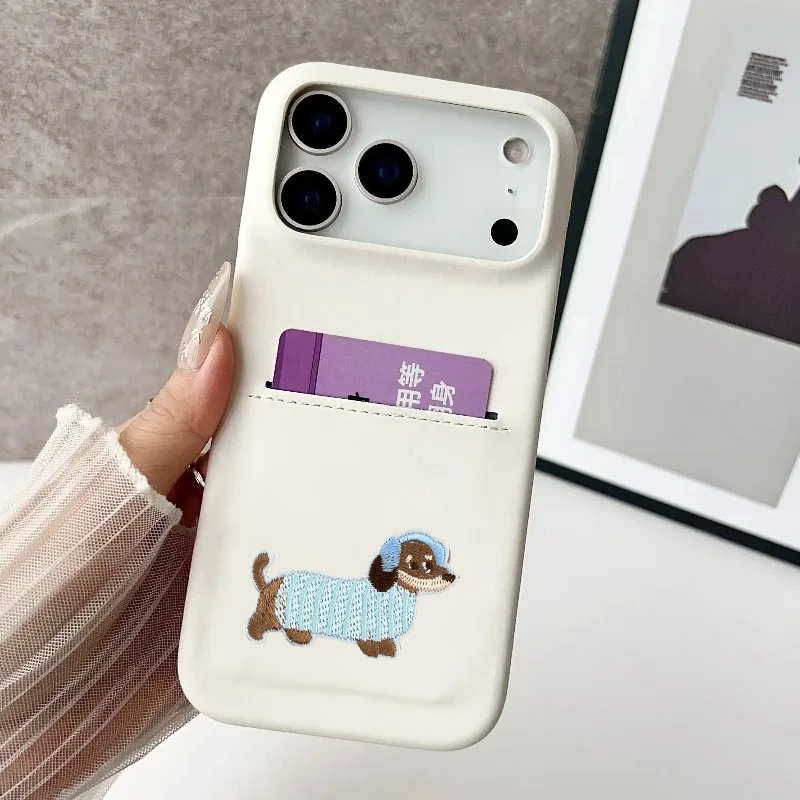 Fashion Cute Dog Pattern PU Le - Slim Card Slot Case review and price