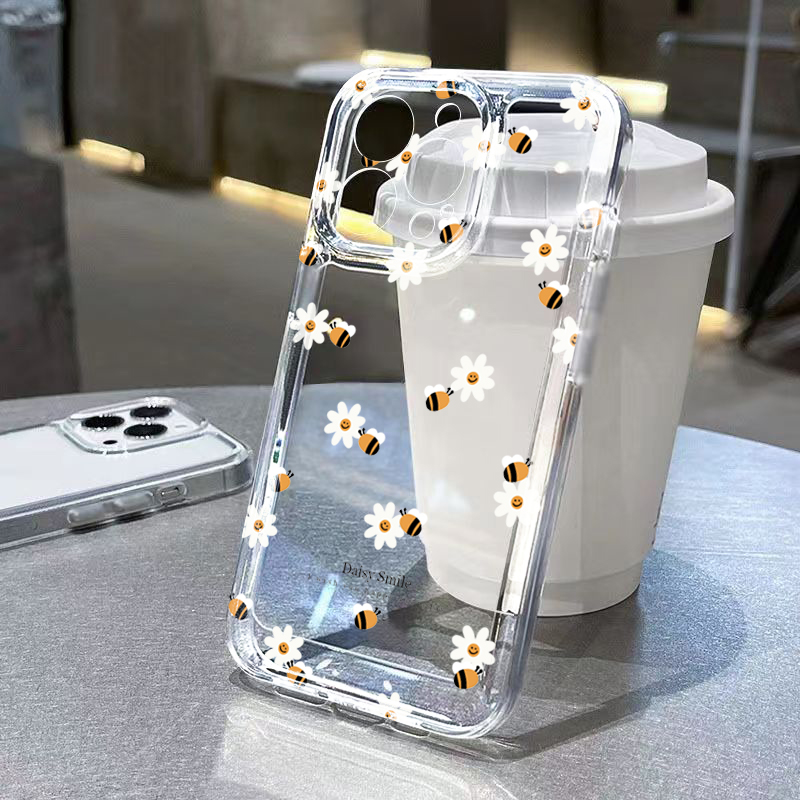 Trendy Daisy Bee Floral Clear  - Phone Cases Trendy review and price