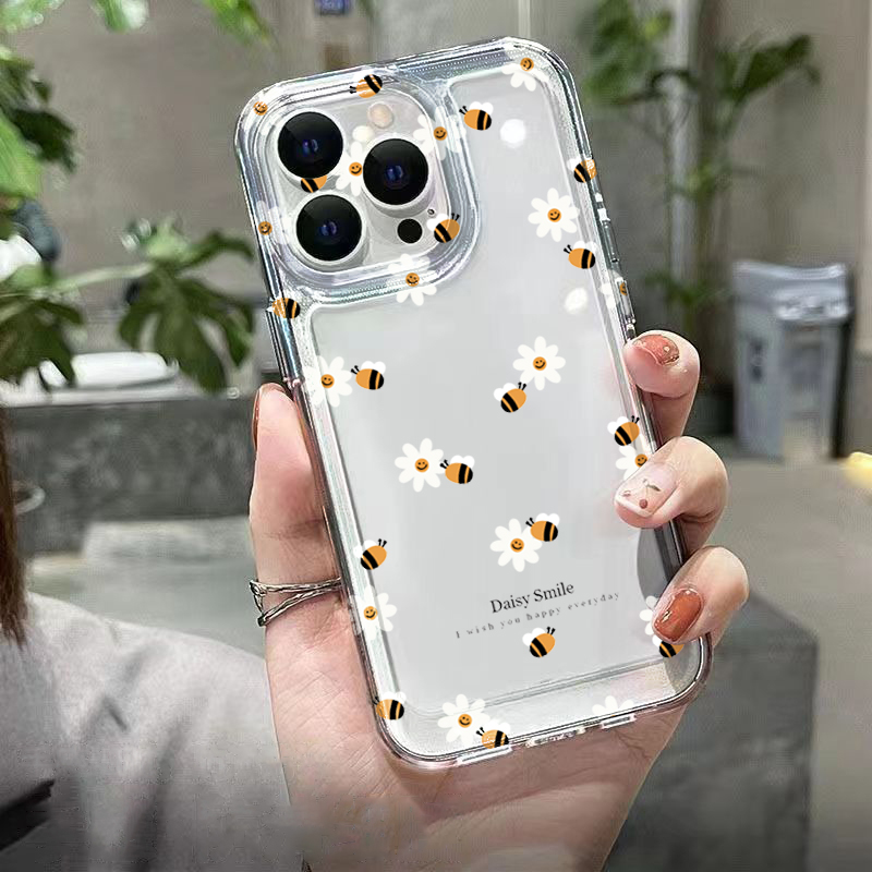 Trendy Daisy Bee Floral Clear  - Phone Cases Trendy review and price