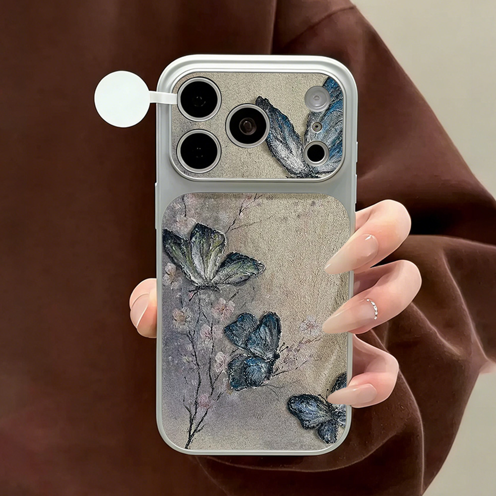 Blue Butterfly PU Leather Phon - Phone Cases Leather review and price