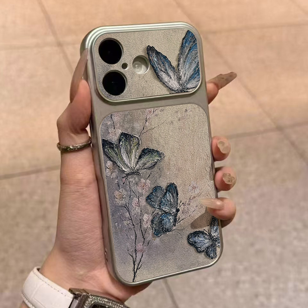 Blue Butterfly PU Leather Phon - Phone Cases Leather review and price