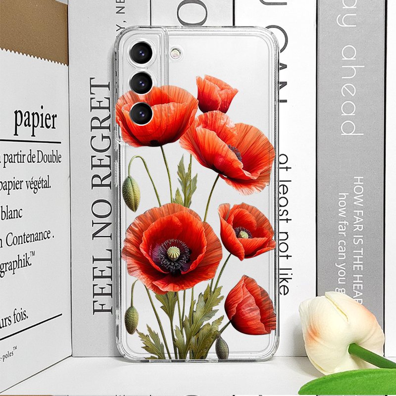 Poppy Flower Bloom Hot Red Flo - Phone Cases Samsung review and price
