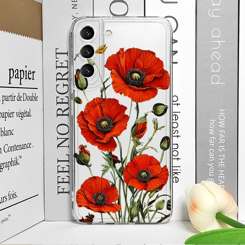 Poppy Flower Bloom Hot Red Flo - Phone Cases Samsung review and price