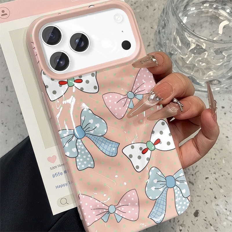 Lovely Korean Bow Candy Color  - Phone Cases Cool Girl review and price