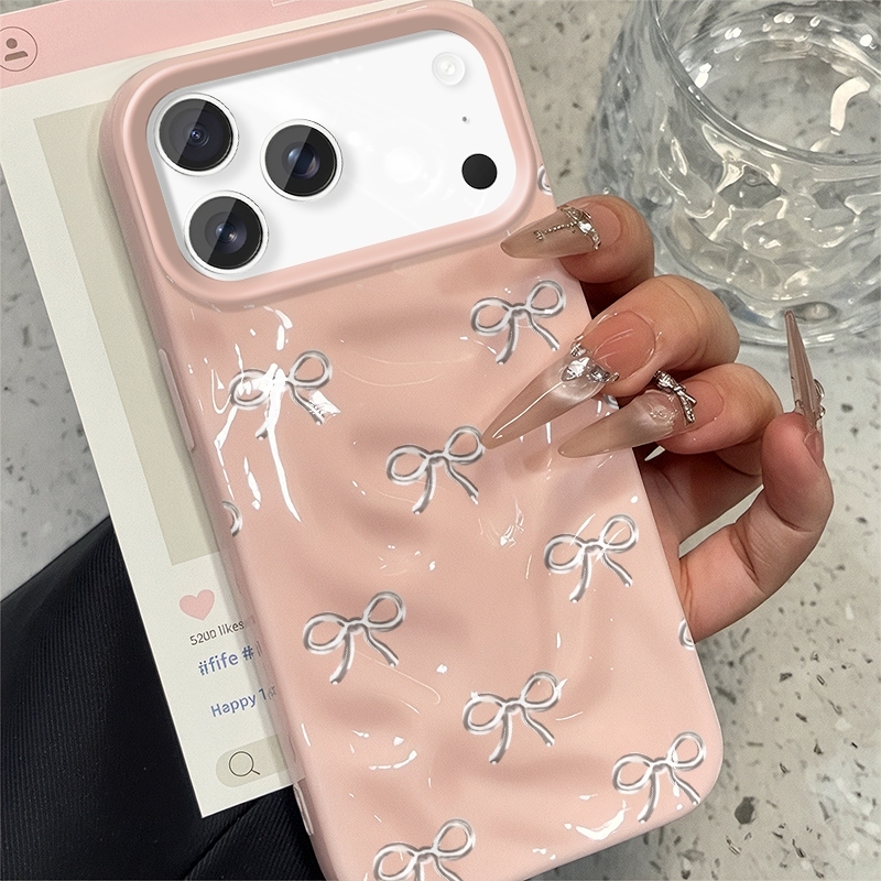 Lovely Korean Bow Candy Color  - Phone Cases Cool Girl review and price