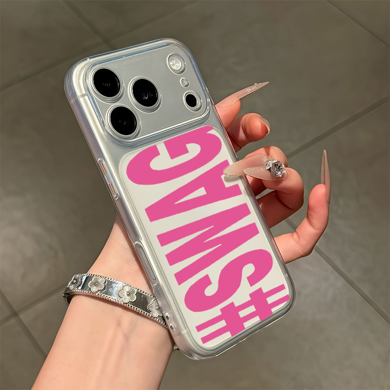 Hot Pink Black SWAG Letter Cle - Phone Cases Clear review and price