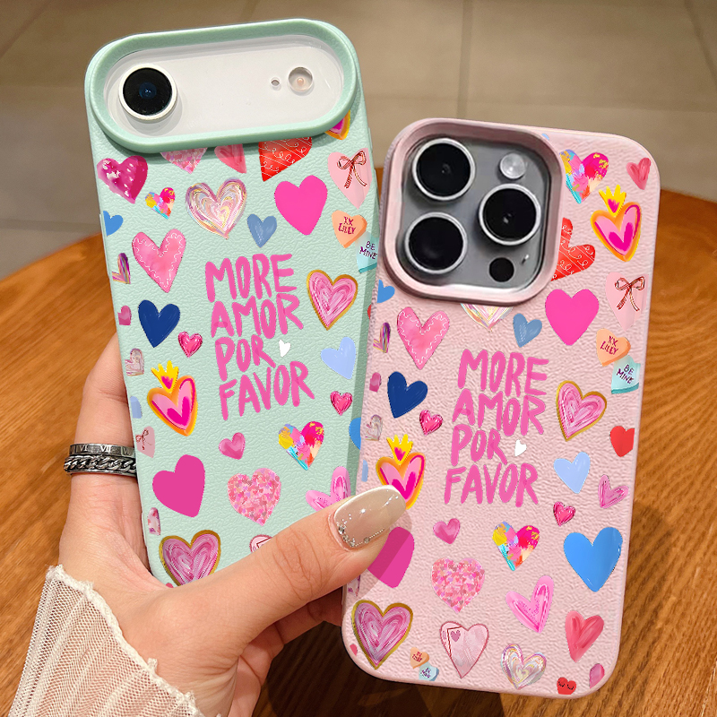 Heart Print Soft Phone Case Fo - Phone Cases Leather review and price