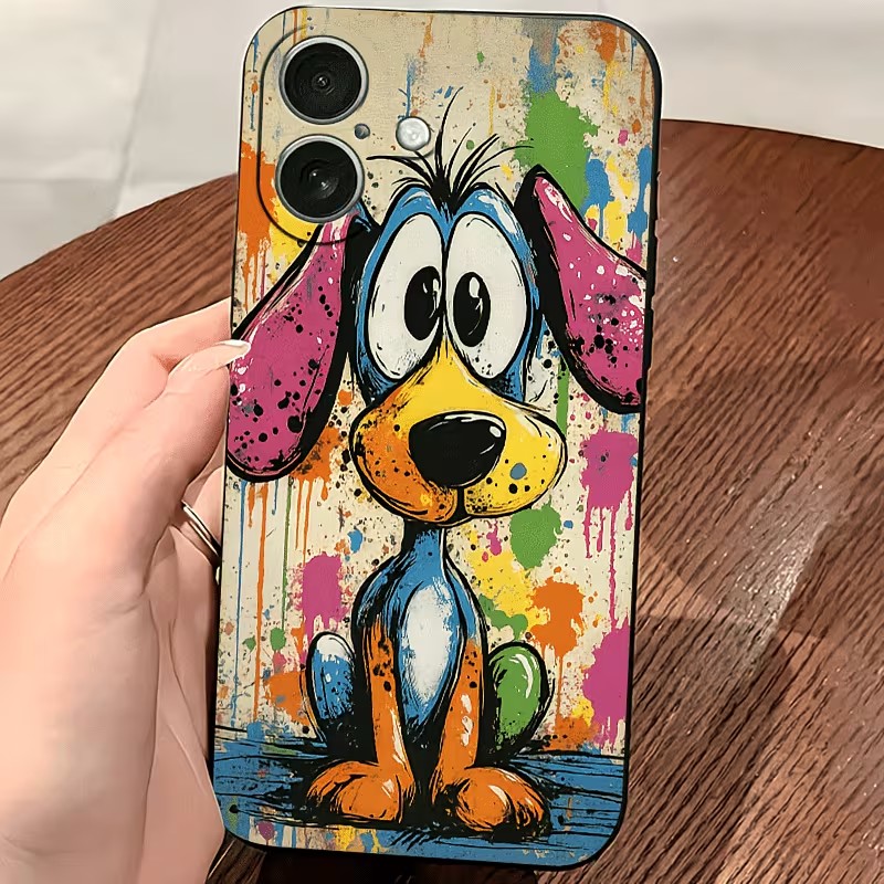 Graffiti Colored Puppy TPU Pho - Phone Cases Drop Proof review and price