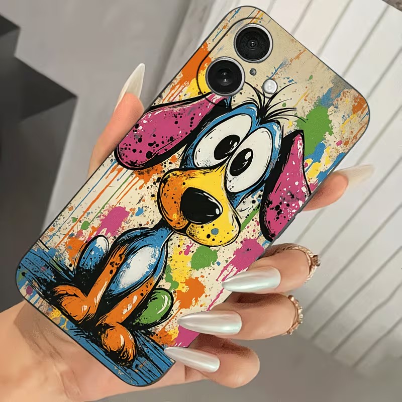 Graffiti Colored Puppy TPU Pho - Phone Cases Drop Proof review and price