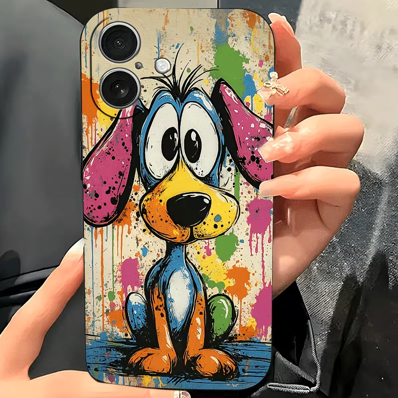 Graffiti Colored Puppy TPU Pho - Phone Cases Drop Proof review and price