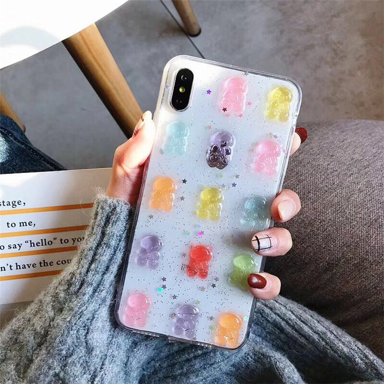 Cute 3D Colorful Bear Drop Glu - Phone Cases Drop Proof review and price