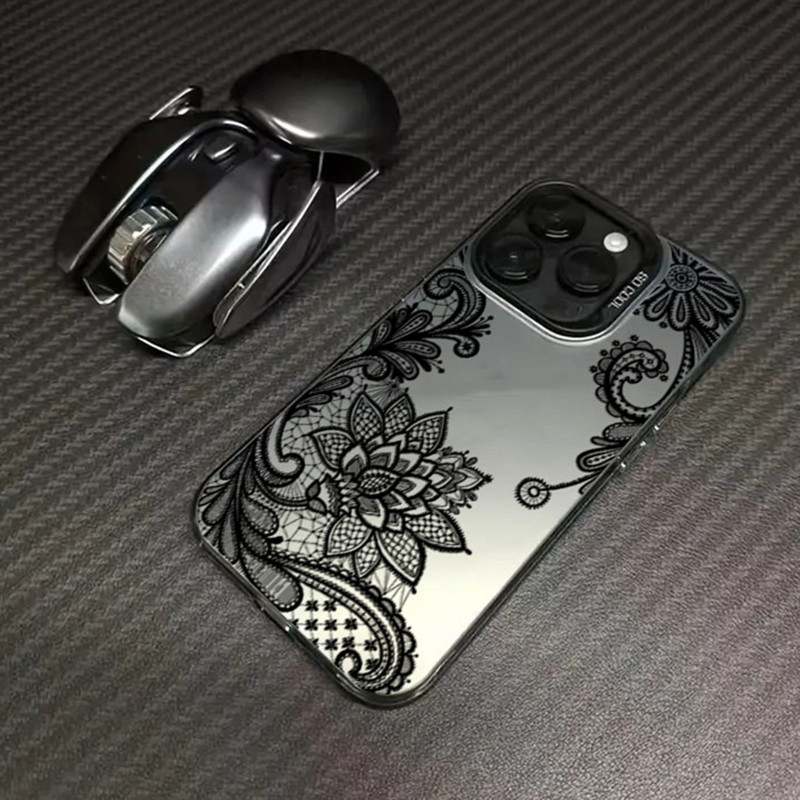 Black lace print New Hot Elect - Phone Cases Trendy review and price