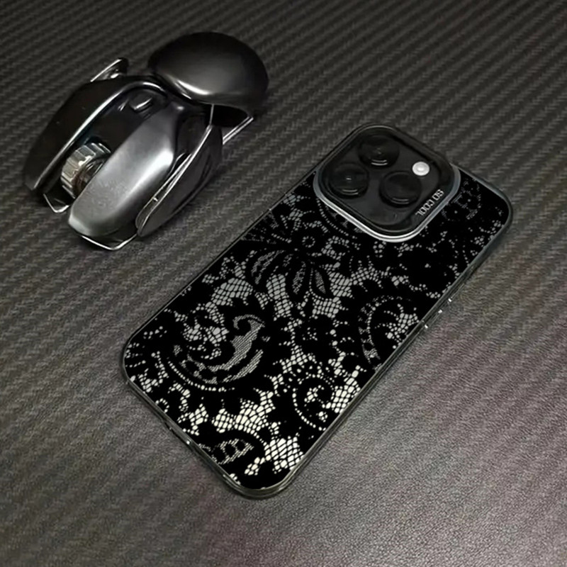 Black lace print New Hot Elect - Phone Cases Trendy review and price