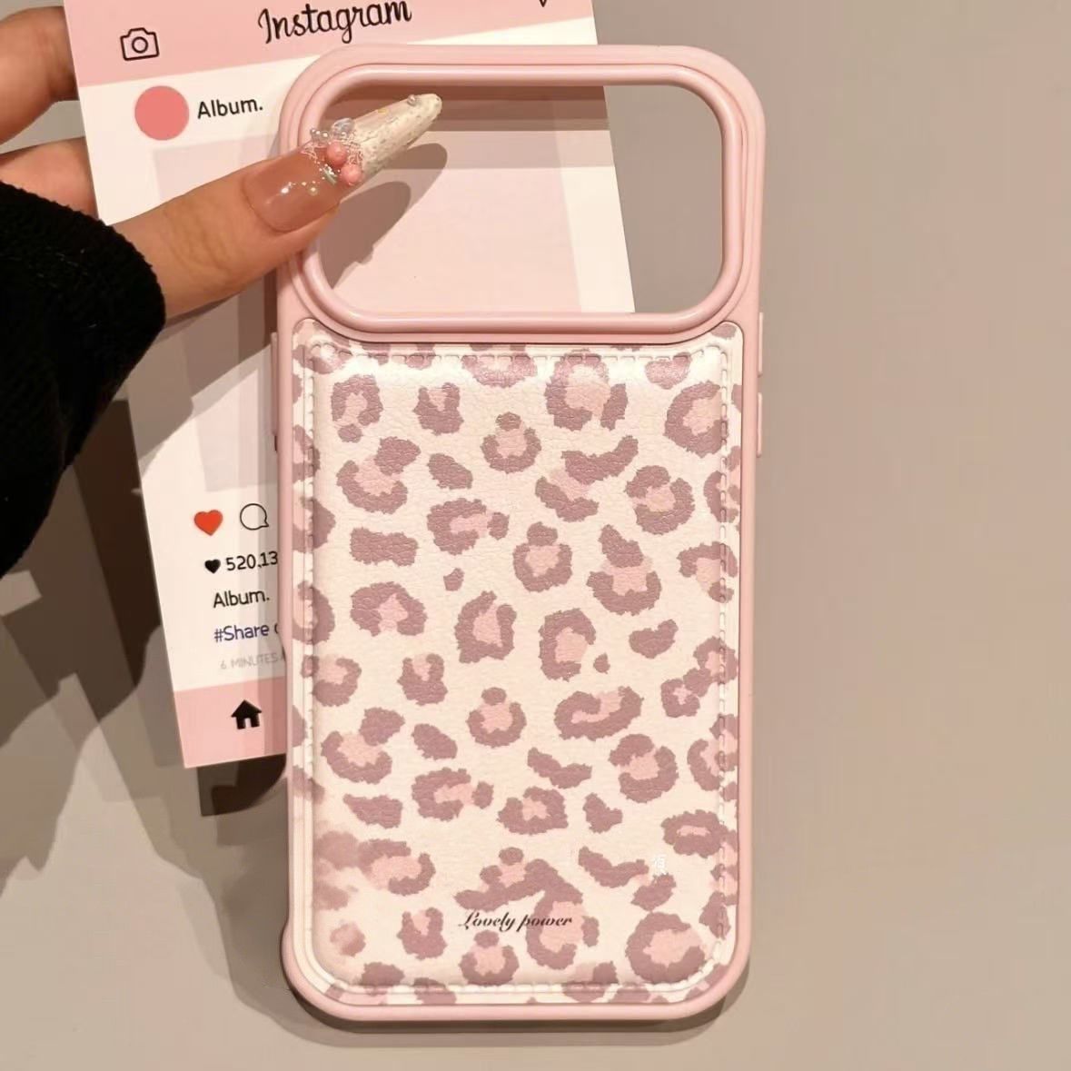 Simple Korean Pink Retro Leopa - Phone Cases Drop Proof review and price