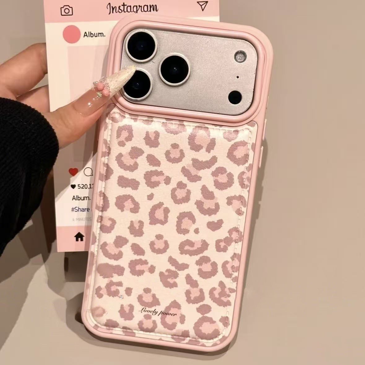 Simple Korean Pink Retro Leopa - Phone Cases Drop Proof review and price