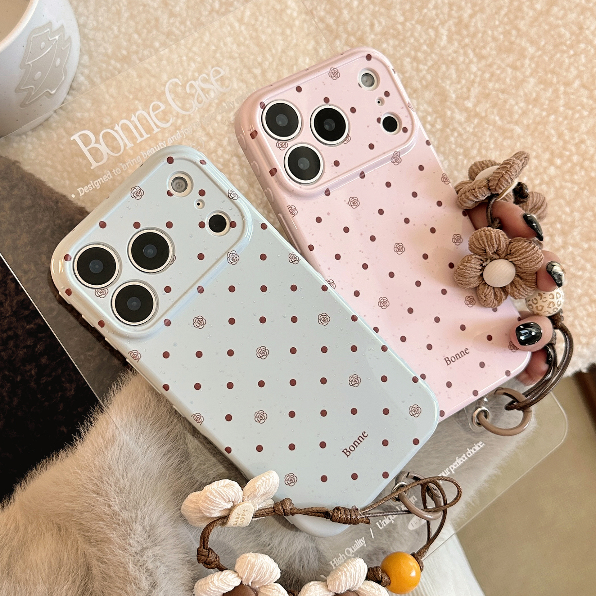 Korean Full Screen Polka Dots  - Phone Cases With Loop review and price