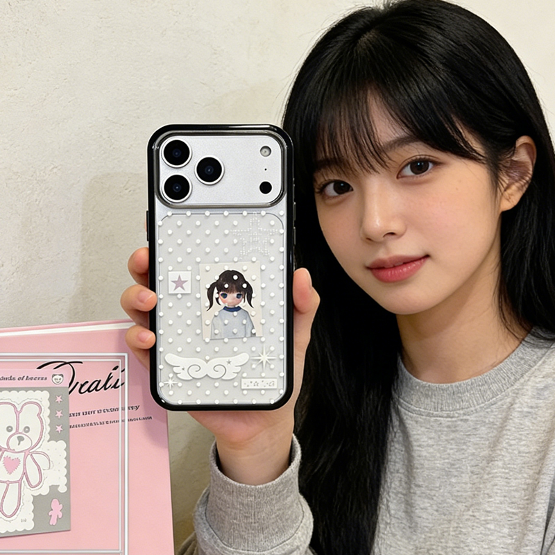 Ins Korean Girl Polka Dots Win - Phone Cases Cool Girl review and price