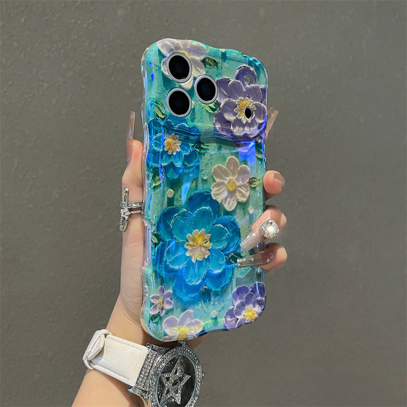 Luxury Blue Light Oil Painting - Phone Cases Drawing review and price