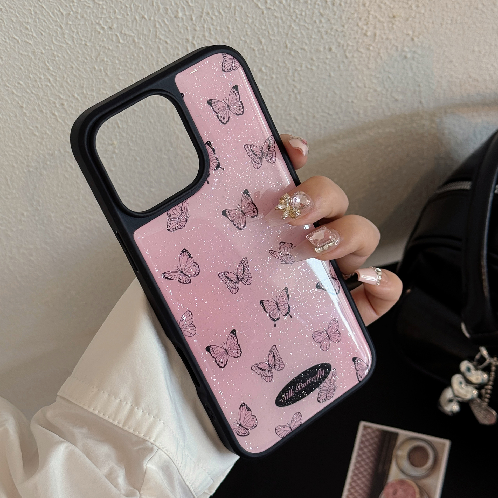 Korean Glitter Black Butterfly - Phone Cases Drop Proof review and price