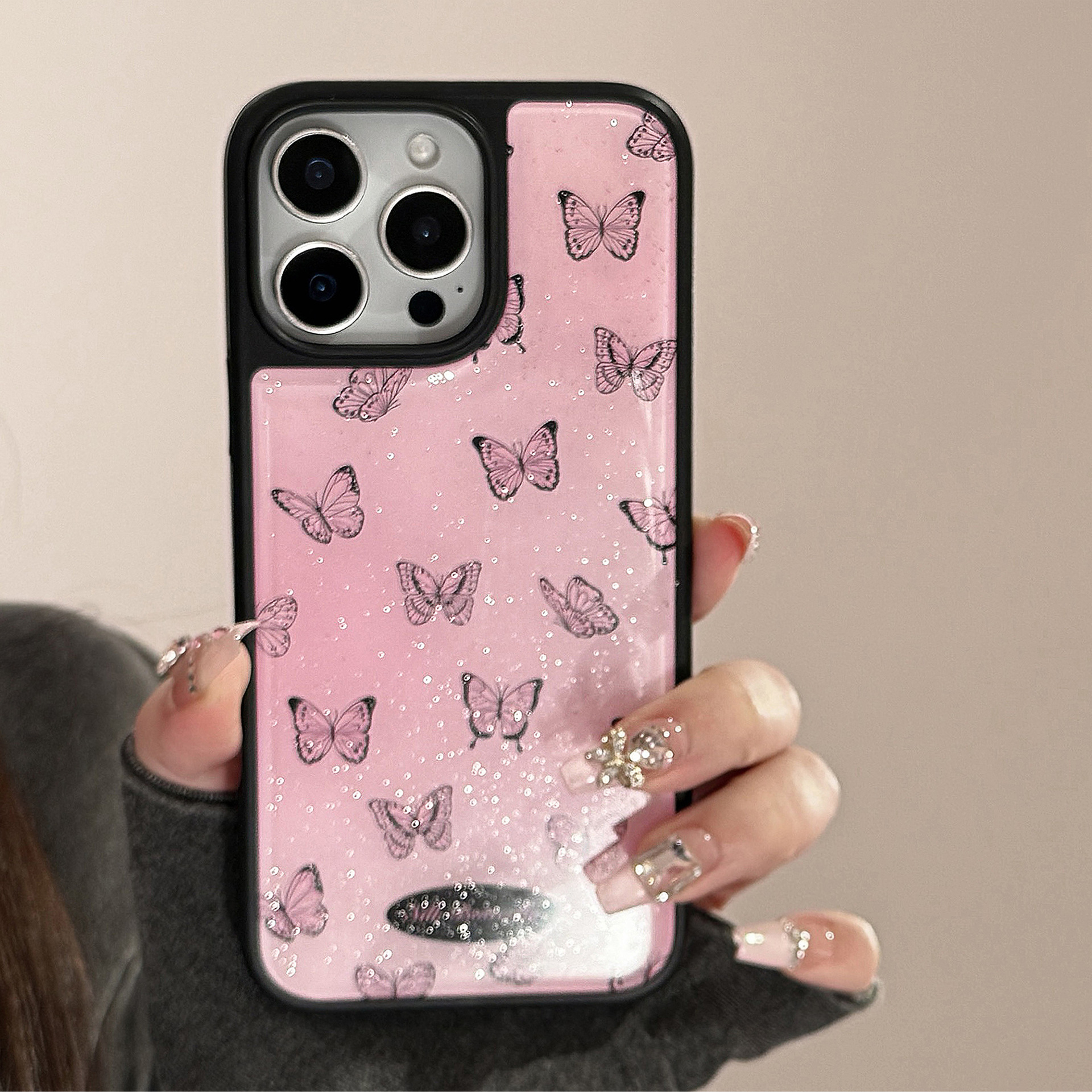 Korean Glitter Black Butterfly - Phone Cases Drop Proof review and price
