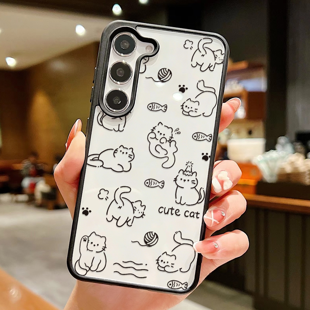 Cartoon Cat Phone Case For Sam - Phone Cases With Loop review and price