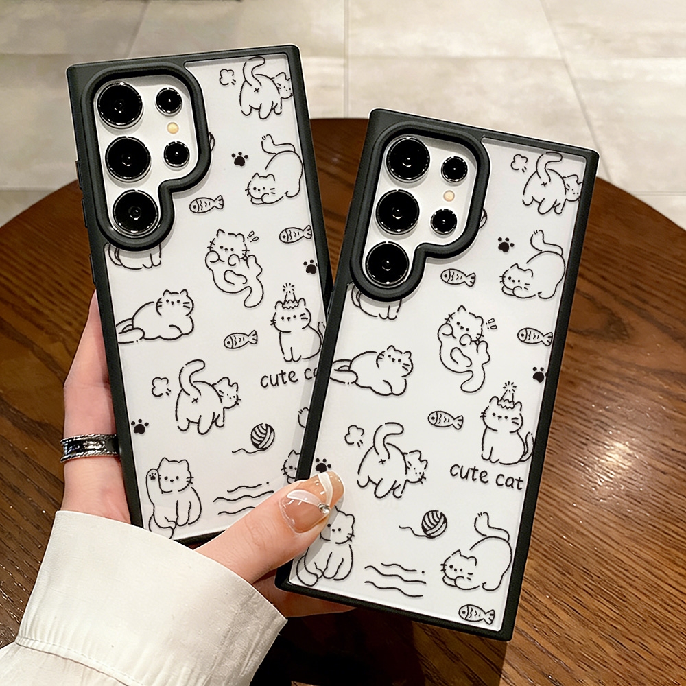 Cartoon Cat Phone Case For Sam - Phone Cases With Loop review and price