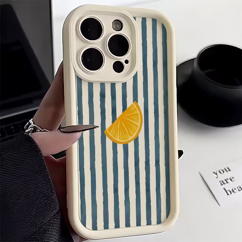 Striped Lemon Slice Pattern Ph - Phone Cases For Iphone 17 review and price