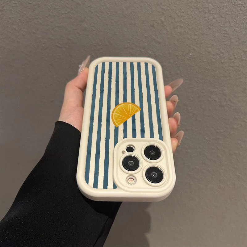 Striped Lemon Slice Pattern Ph - Phone Cases For Iphone 17 review and price