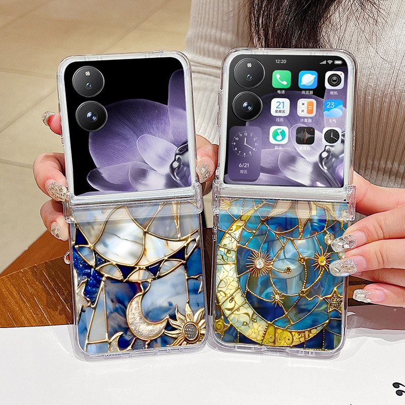 Retro Moon Star Pattern Phone  - Phone Cases Samsung review and price