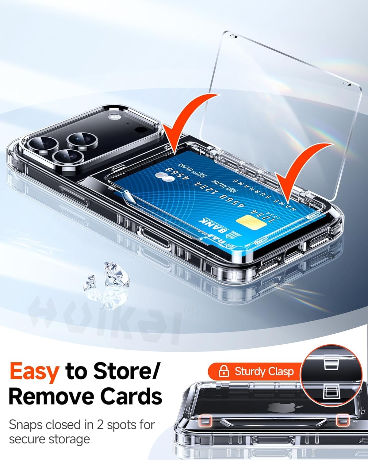 Wallet Card Case For iPhone 17 - Slim Card Slot Case review and price