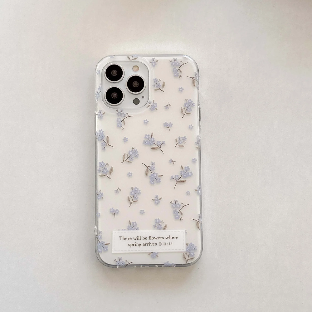 Pink and Blue White Flowers Fl - Phone Cases Drawing review and price