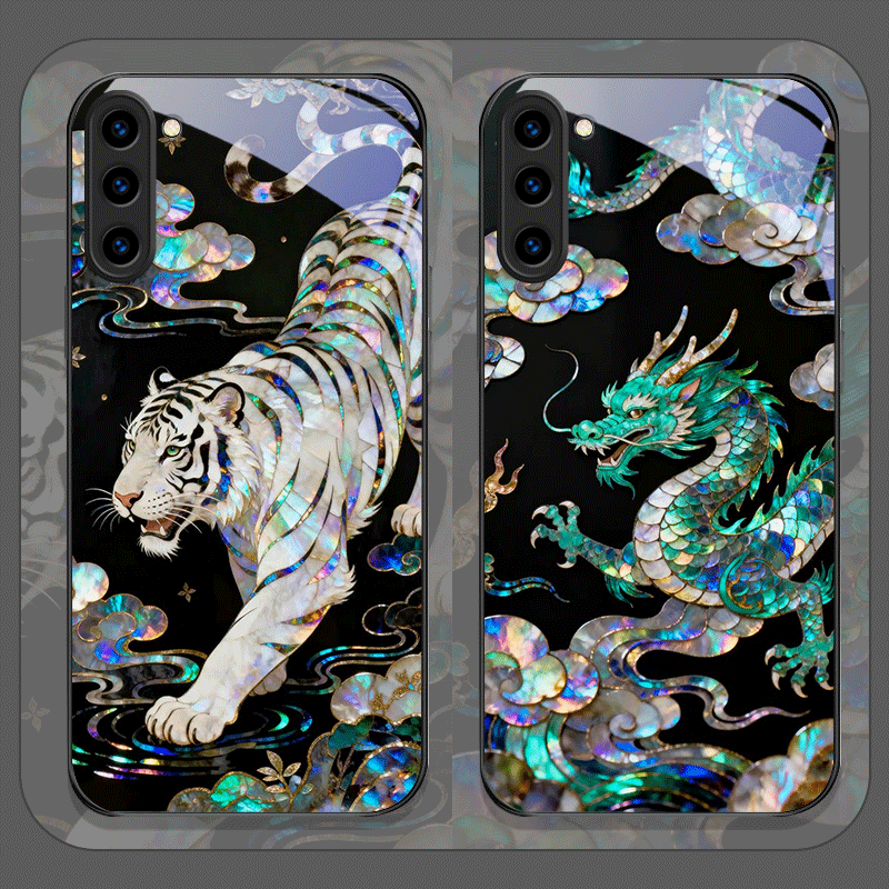 Stylish Tiger Dragon Marble Te - Phone Cases Samsung review and price