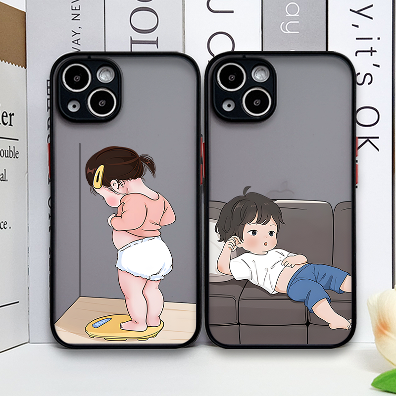 Creative Cartoon Boy Girl Pair - Phone Cases For Boys review and price