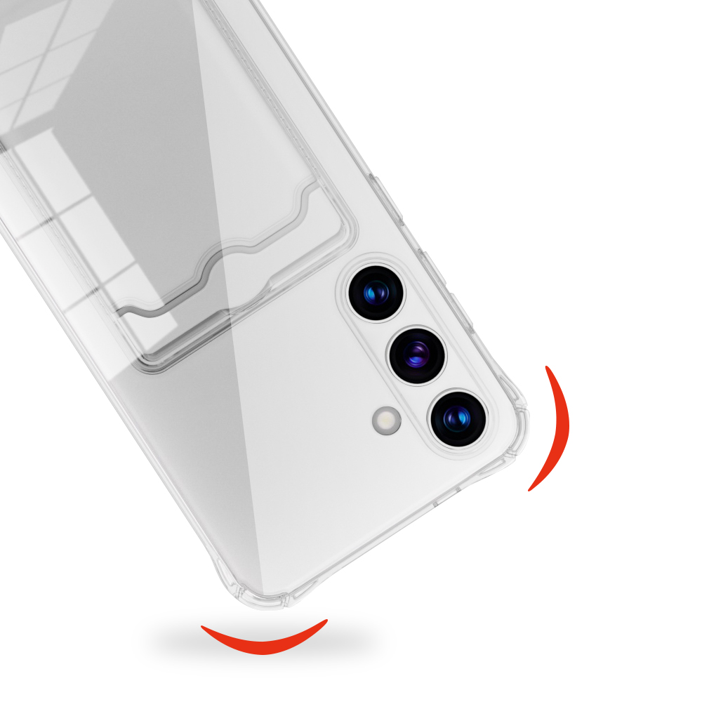 Luxury Clear Case For Samsung  - Slim Card Slot Case review and price