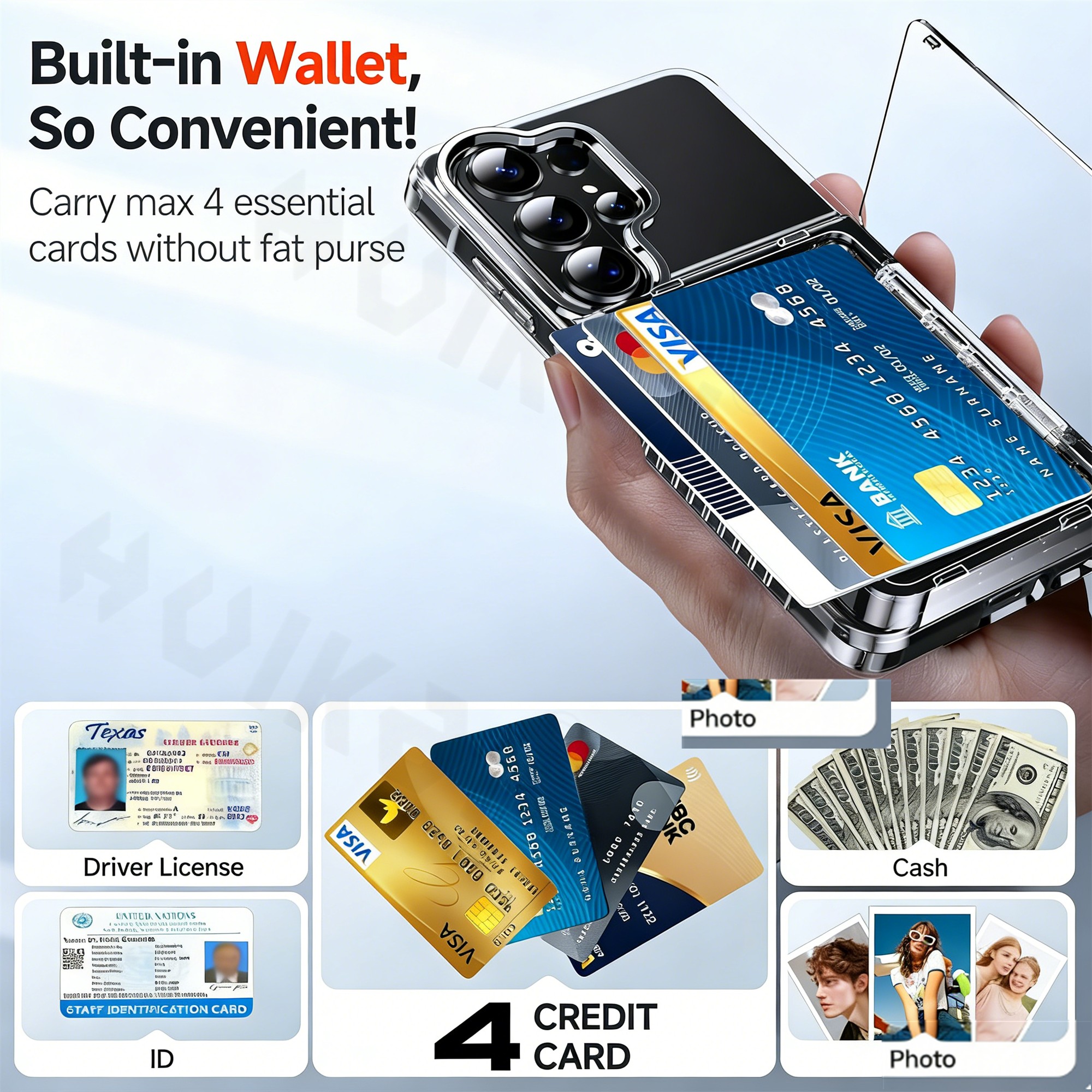Wallet Card Holder Case For Sa - Slim Card Slot Case review and price